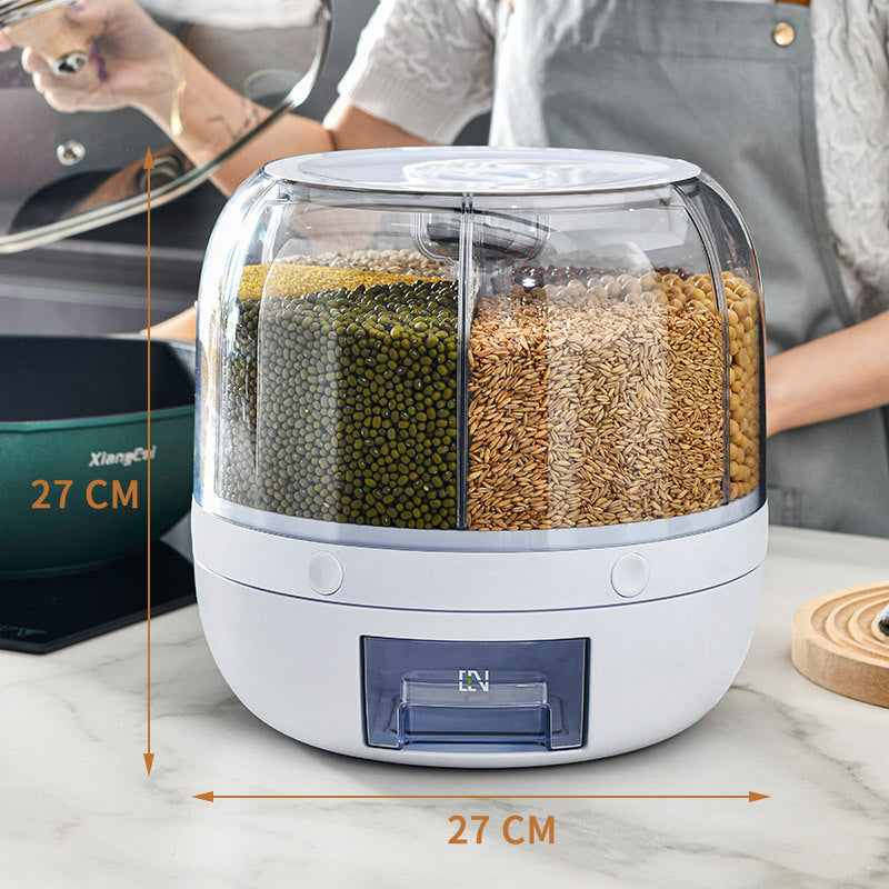360° Rotating Grain Storage Container