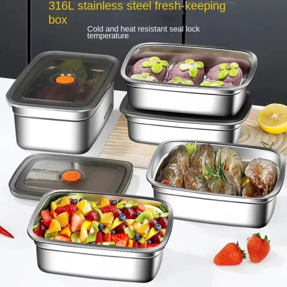 Stainless Steel Camping Lunch Box | Large Capacity Leak Proof Food Storage Container